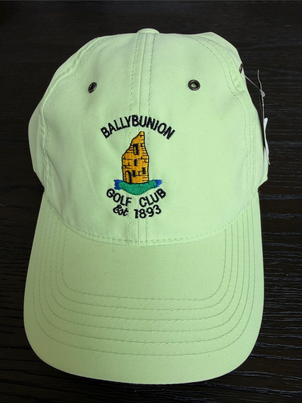Ballybunion Light Lime Golf Cap with Embroidered Crest